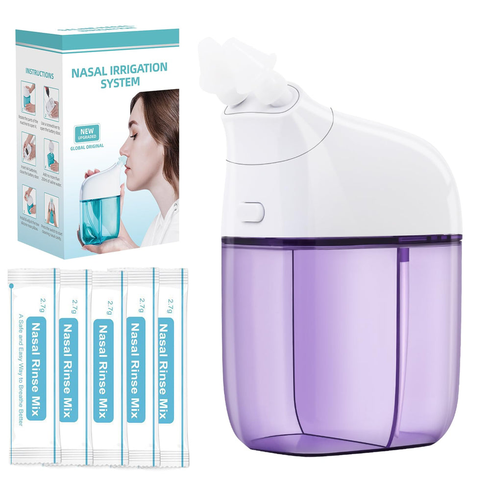 Ronfnea nasal irrigation system on a desk, compact and ready for daily use.