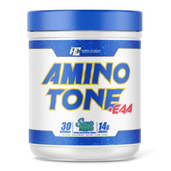 Ronnie Coleman Amino-Tone bottle pouring, hydration support for workouts.