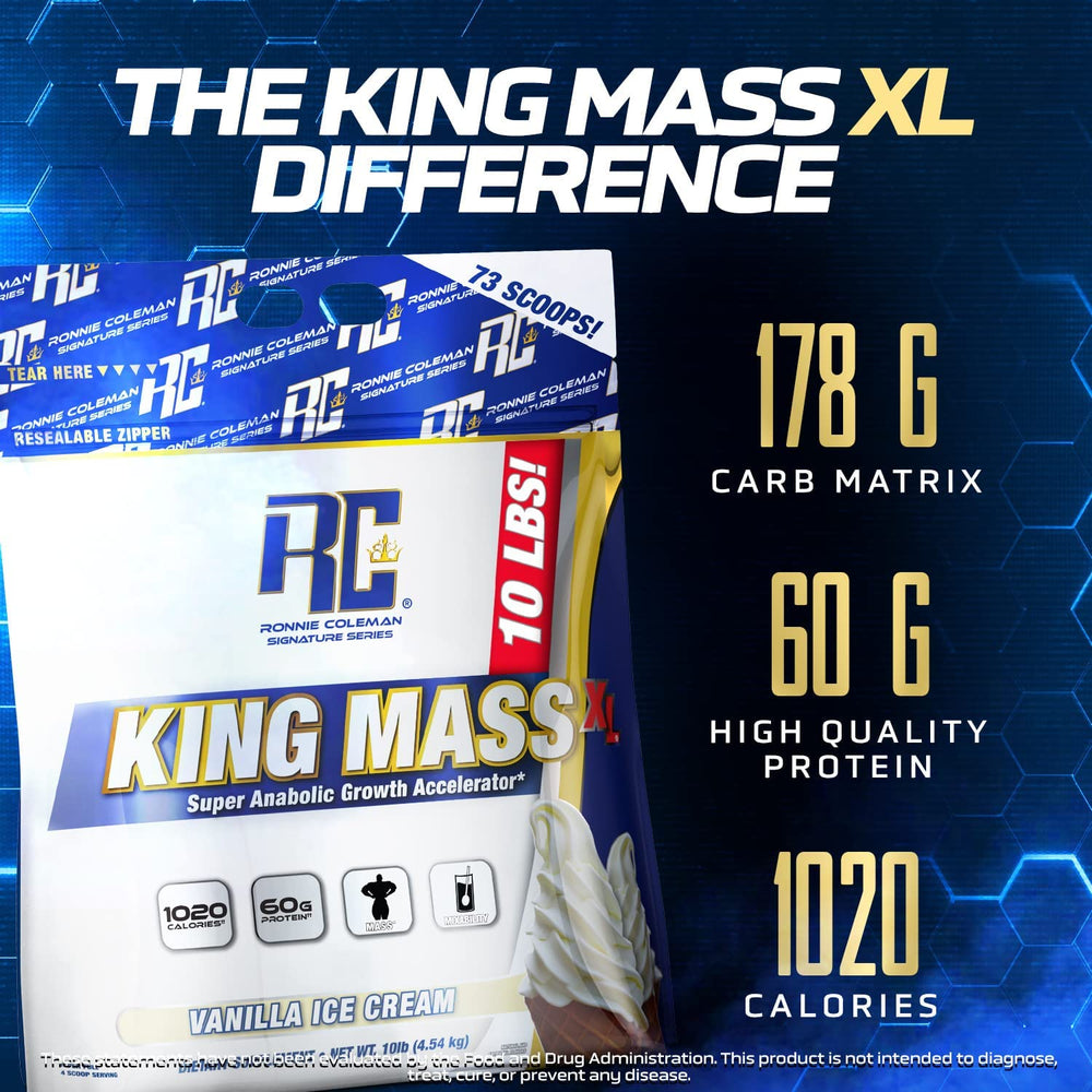 Ronnie Coleman King Mass XL tub front view for mass gain inspiration