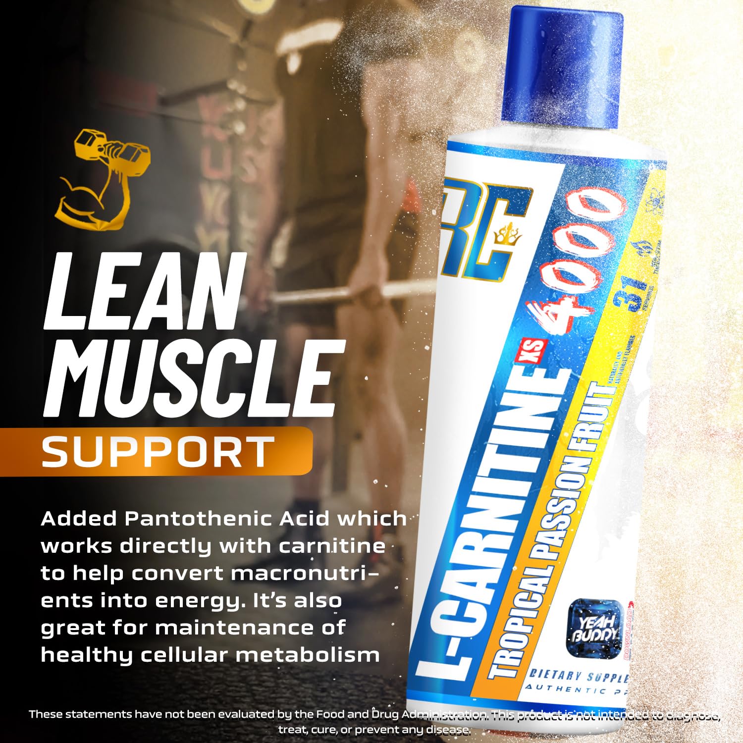 Active lifestyle desk setup with Ronnie Coleman L-Carnitine XS 4000 Liquid