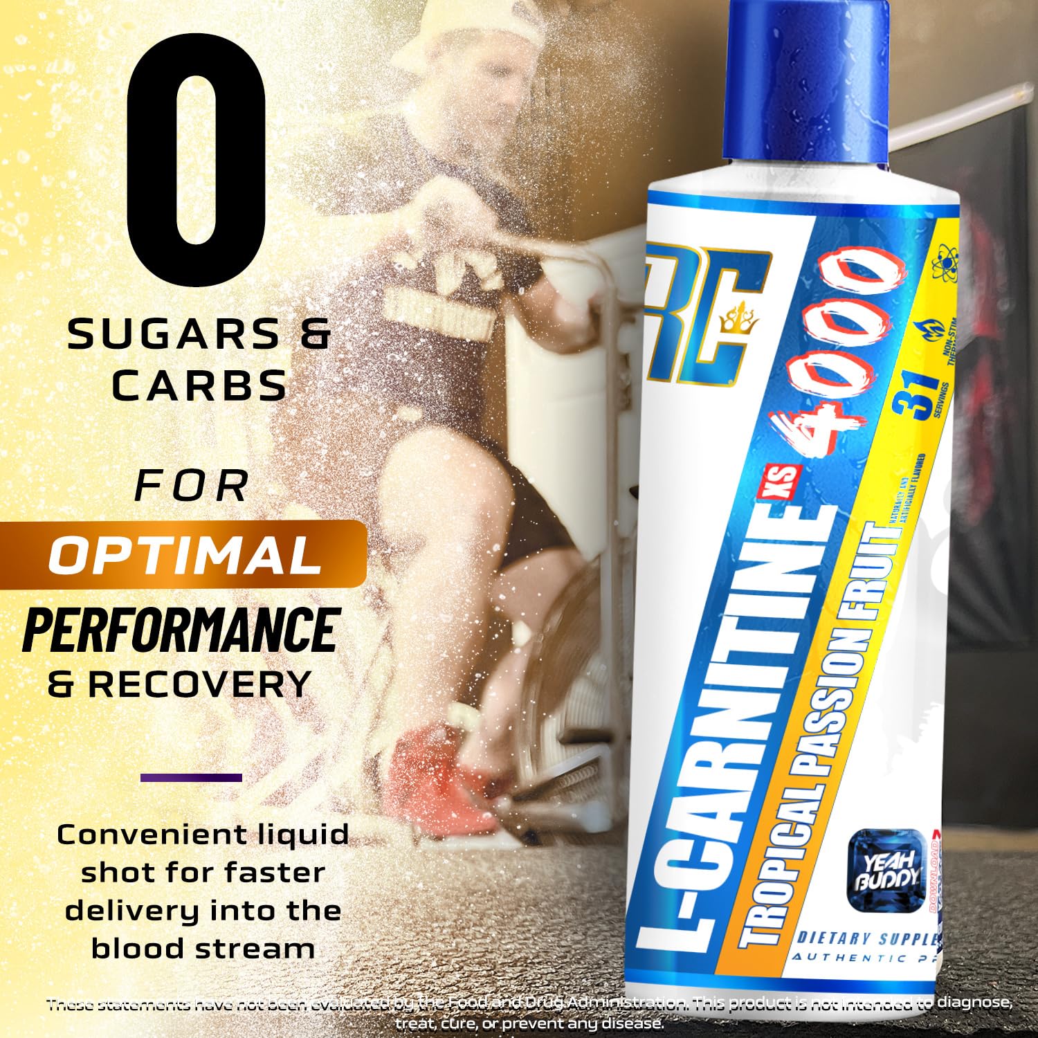 Berry Blast flavor Ronnie Coleman L-Carnitine XS 4000 Liquid