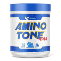Ronnie Coleman Amino-Tone bottle with Blue Razz flavor for hydration and recovery