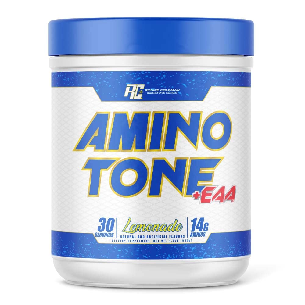 Ronnie Coleman Signature Series Amino Tone EAAs bottle pour for post-workout hydration