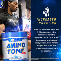 Ronnie Coleman Amino Tone EAAs serving preview shows powder texture and scoop