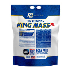 Ronnie Coleman King Mass XL in pantry setup beside workout gear