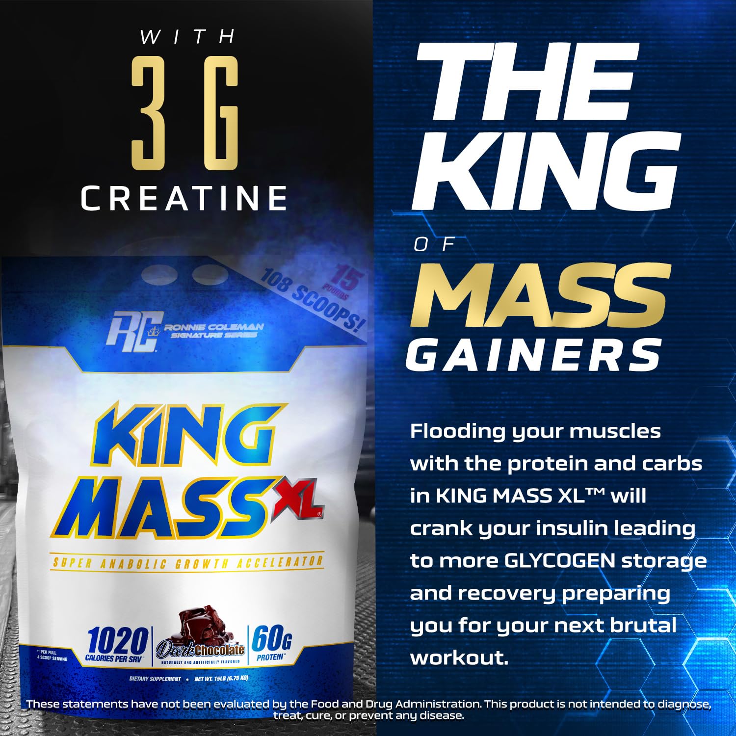 Scoop of King Mass XL being added to shake for extra calories