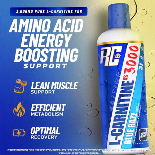Ronnie Coleman Signature Series L-Carnitine XS 3000 label closeup shows 3000 mg per serving