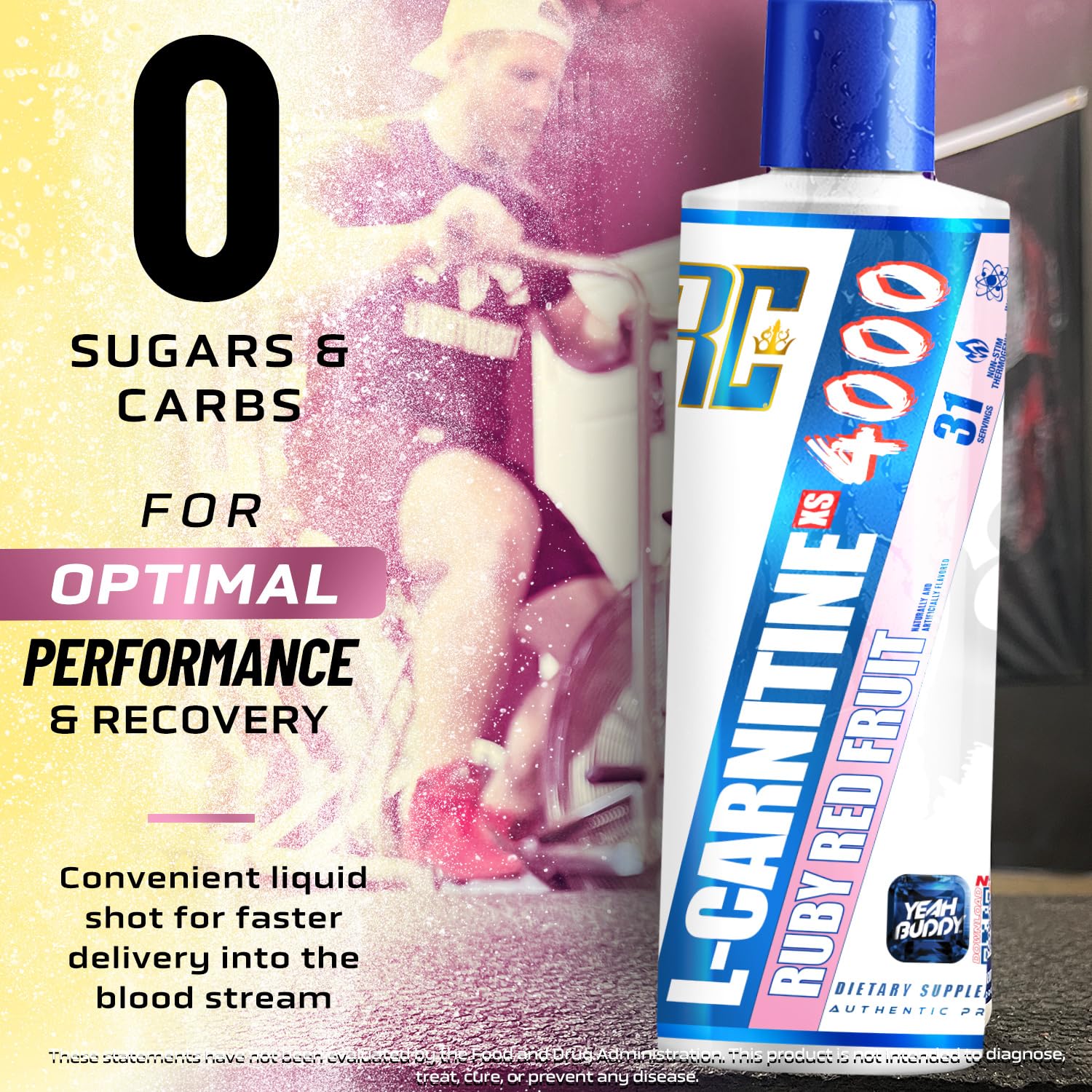 Close-up of dosing bottle for quick, stimulant-free support