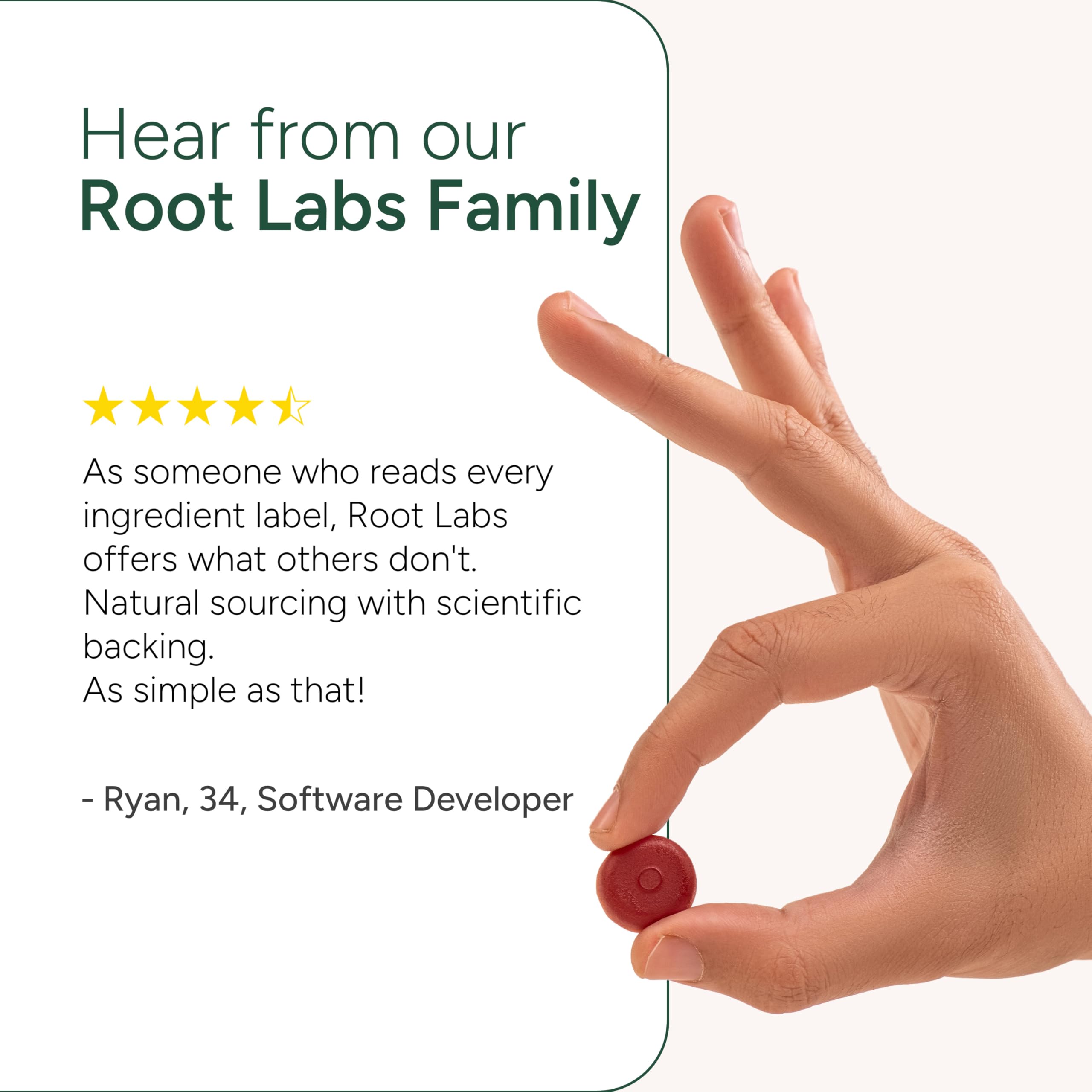 ROOT LABS Sea Moss Gummies feature KSM 66 Ashwagandha imagery.