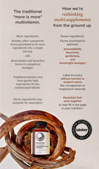 Rootcha Potent & Pure Magnesium Zinc non-GMO gluten-free formula label.