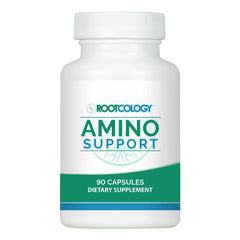 Rootcology AminoSupport bottle front view for easy daily dosing.