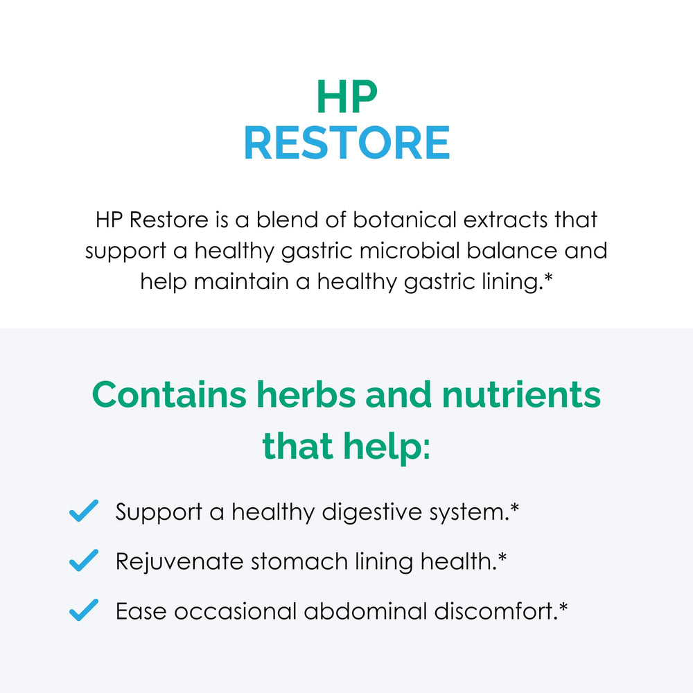 Rootcology HP Restore ingredients mastic gum shown for gastric lining health