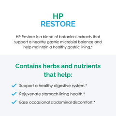 Rootcology HP Restore ingredients mastic gum shown for gastric lining health