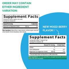 Rootcology magnesium citrate powder scoop beside bottle, illustrating convenient daily dosing