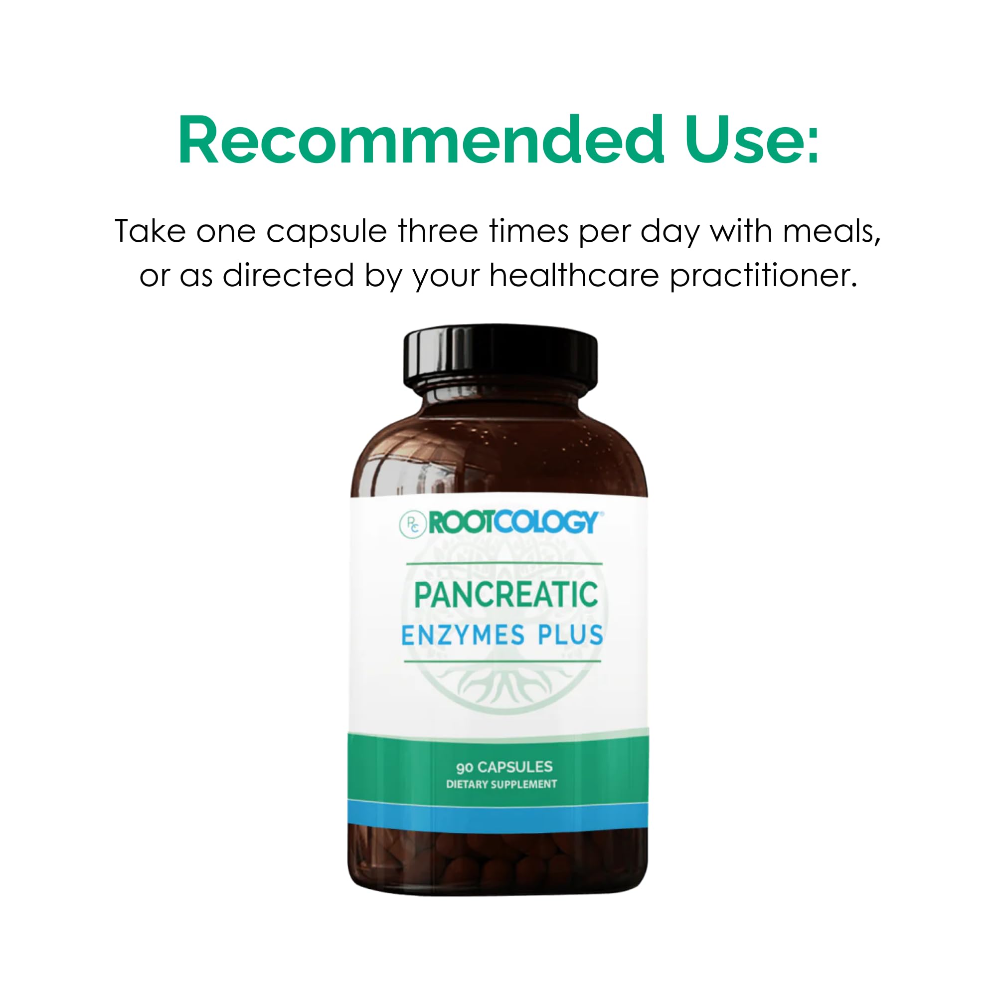 Rootcology Pancreatic Enzymes Plus allergen-free formula without dairy, gluten, or soy