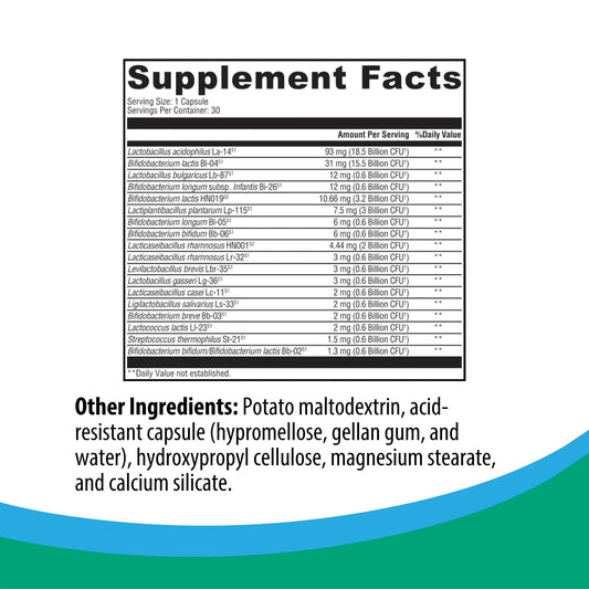 Rootcology Prob50 capsules on a tray illustrating easy daily gut support