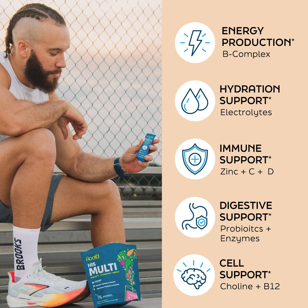 Nine organic superfoods blend highlighted in the mix.