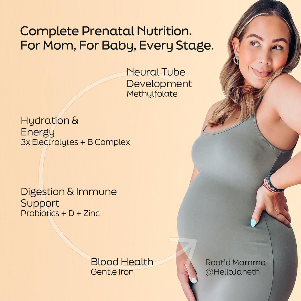 Root'd Prenatal Powder spoon portion ready to measure