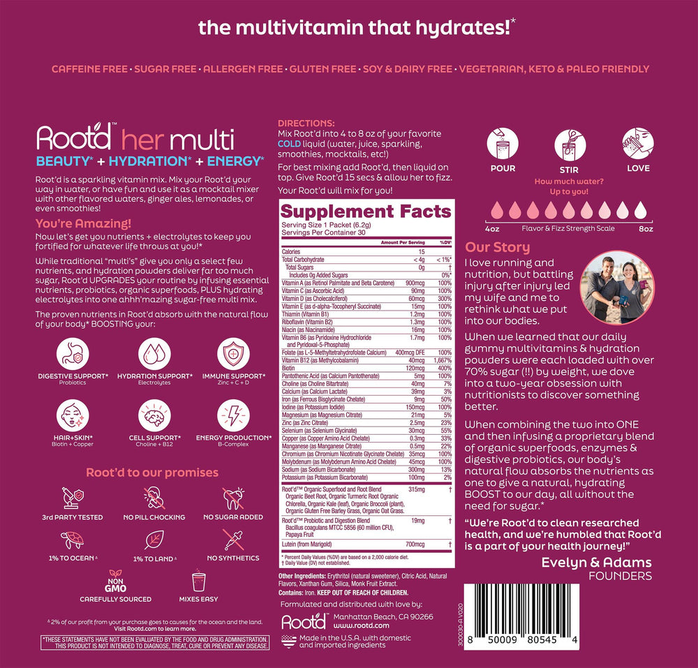 Root'd ready-to-go 30-packets container for on-the-go routines