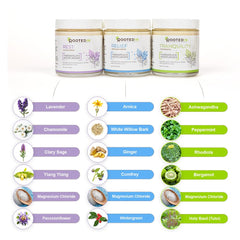 Rooted In aromatherapy oil blend bottle promotes relaxing routines.
