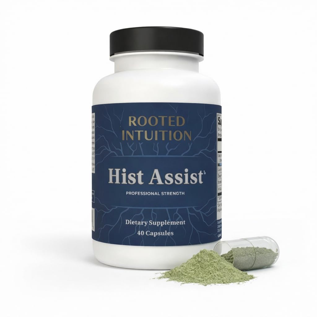 Rooted Intuition Hist Assist bottle front with seasonal support for easier breathing