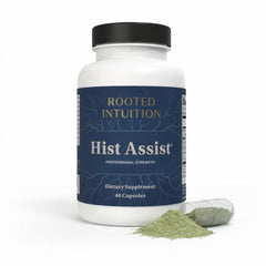Rooted Intuition Hist Assist bottle front with seasonal support for easier breathing