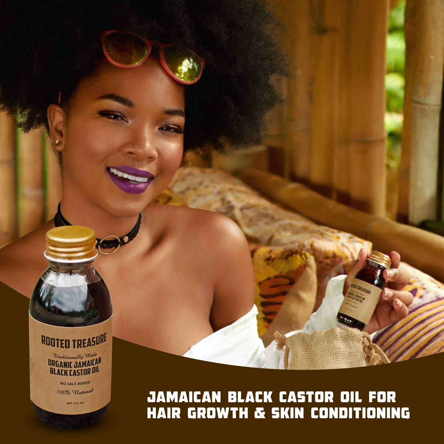 Rooted Treasure JBCO hair-growth on scalp for stronger roots