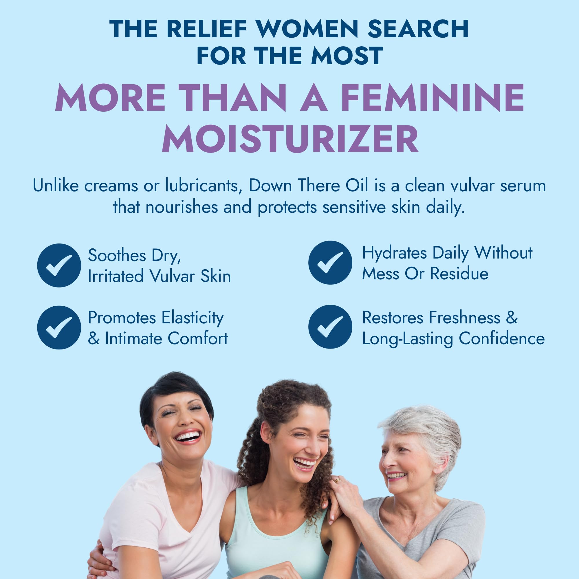 Rootganic Down There Oil shown as part of a daily morning and night routine.