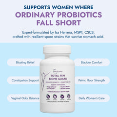 Rootganic Total Fem Biome Guard daily-use bottle suggesting a simple routine