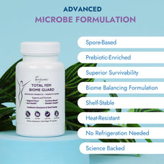 Rootganic Total Fem Biome Guard prebiotic blend with FOS and inulin for digestion
