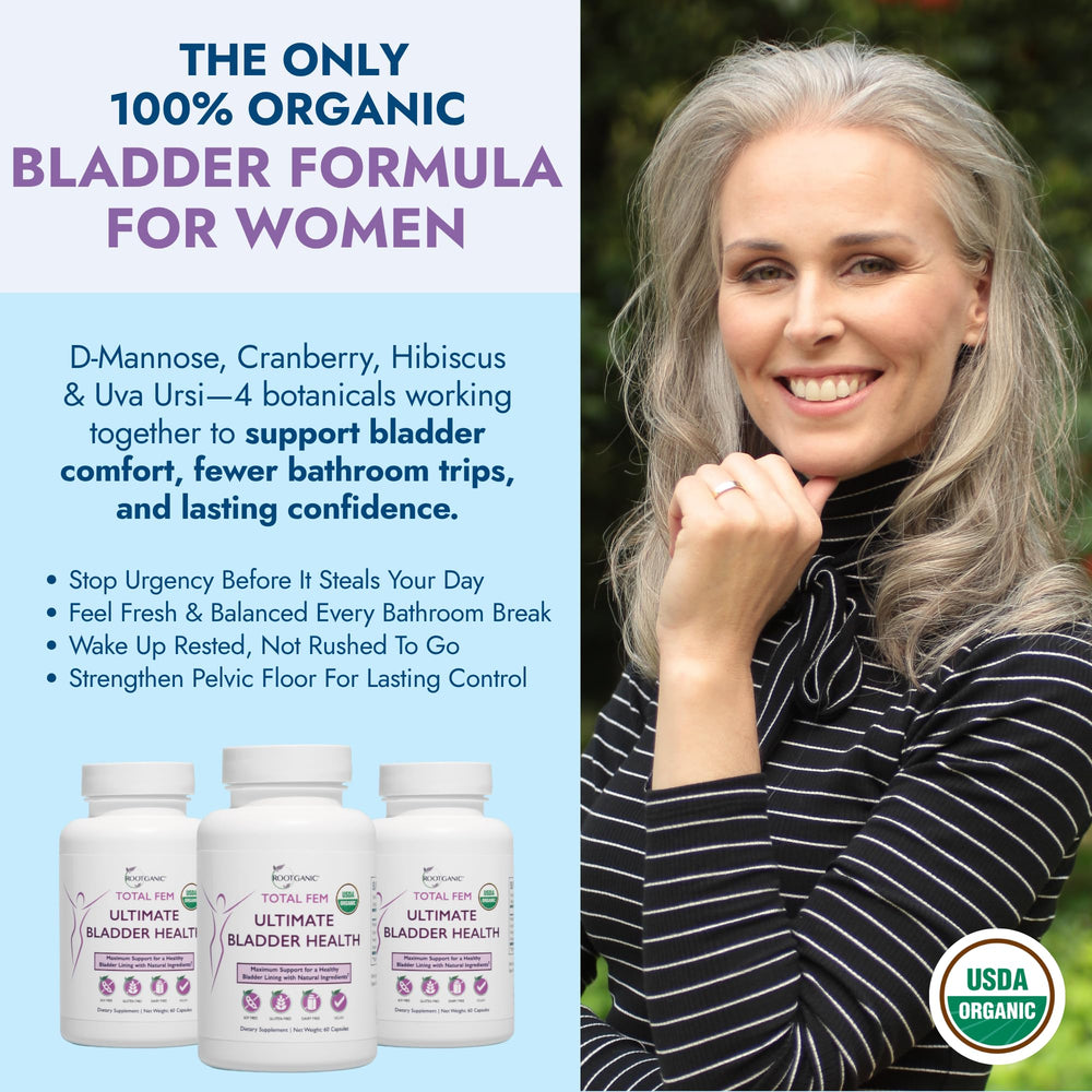 Total Fem cranberry label detail showcases natural cranberry for urinary tract support.