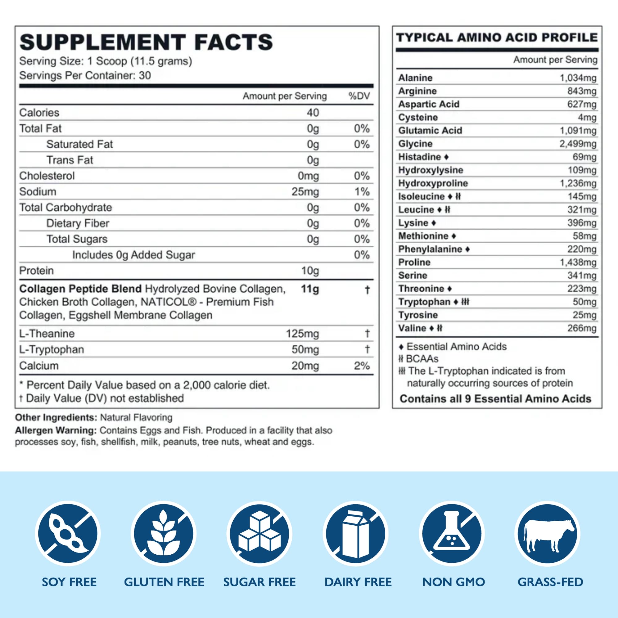 Closeup of Rootganic Total Fem powder highlighting the multi-type collagen blend