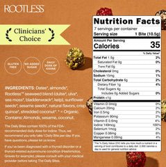 Rootless Seaweed Daily Bites Coconut Chai ingredients highlight plant-based nutrition