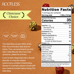 Rootless Daily Bites serving setup shows convenient one-a-day ritual for energy.