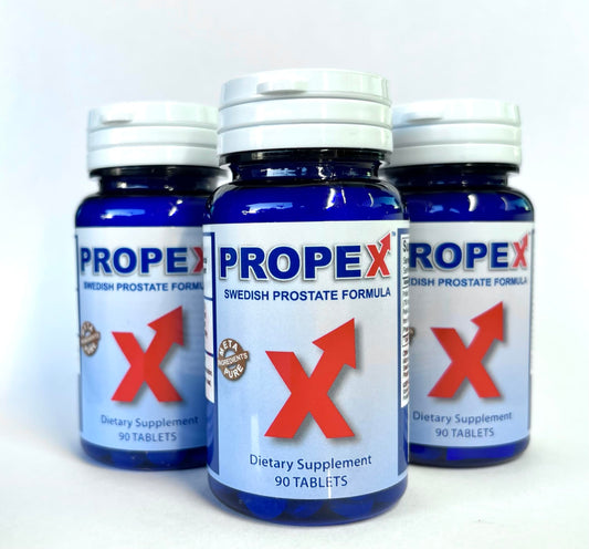 ROPEX Propex bottle front view showing natural prostate support.