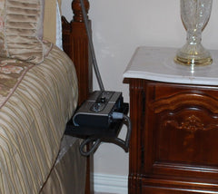 Roscoe CPAP Holder leak protection tray helps guard floors