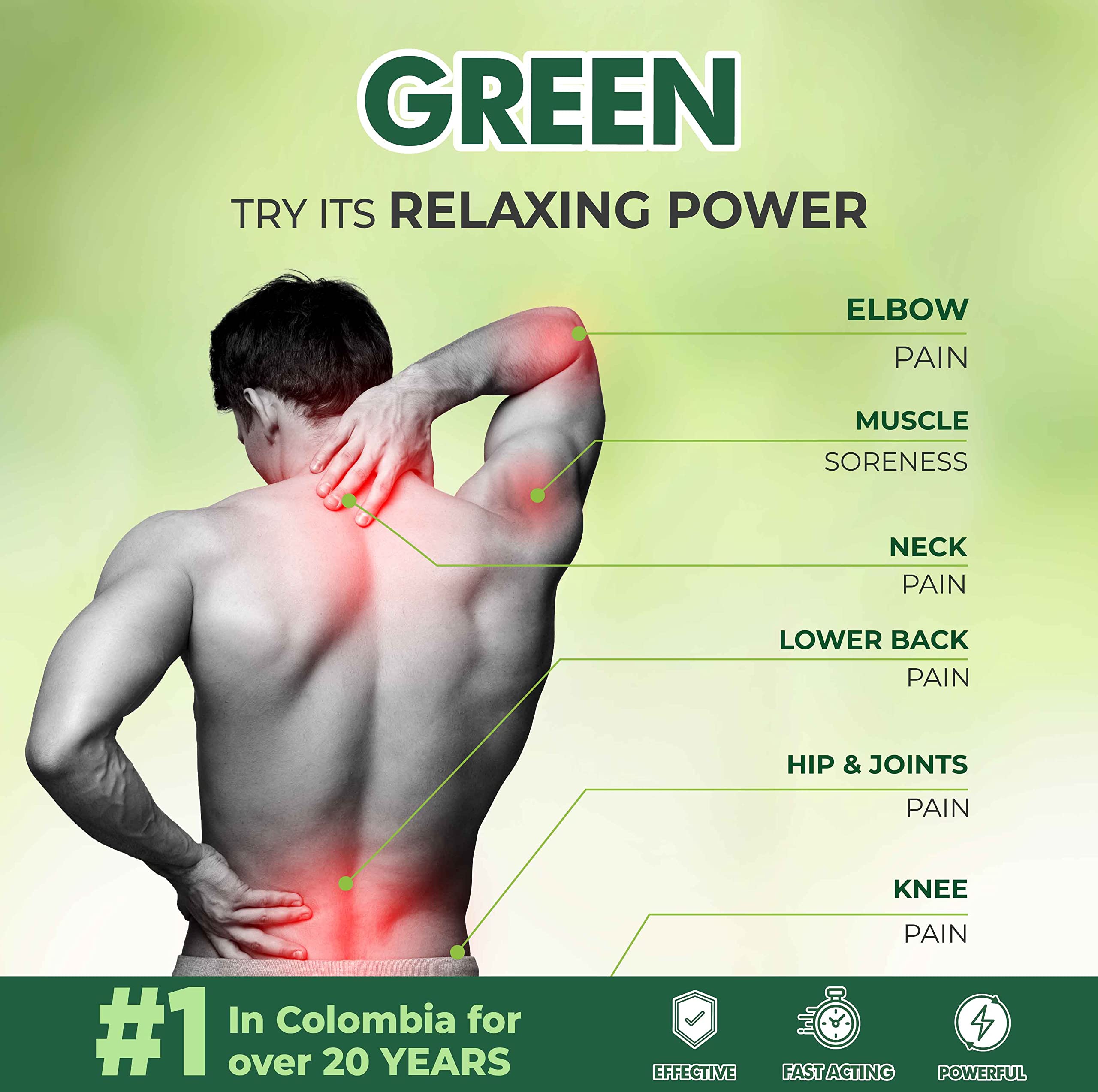 Ross D'Elen Green Menthol Gel jar label highlights GMP-quality ingredients.