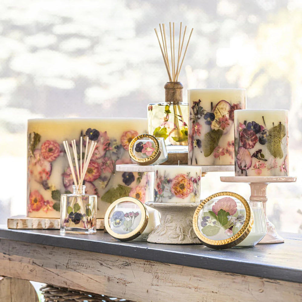 Rosy Rings Blushing Rosewood candle gift-ready packaging invites thoughtful celebrations.