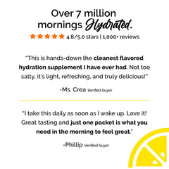 Routine Morning Hydration lemon-acv flavor energizes start without bitter aftertaste