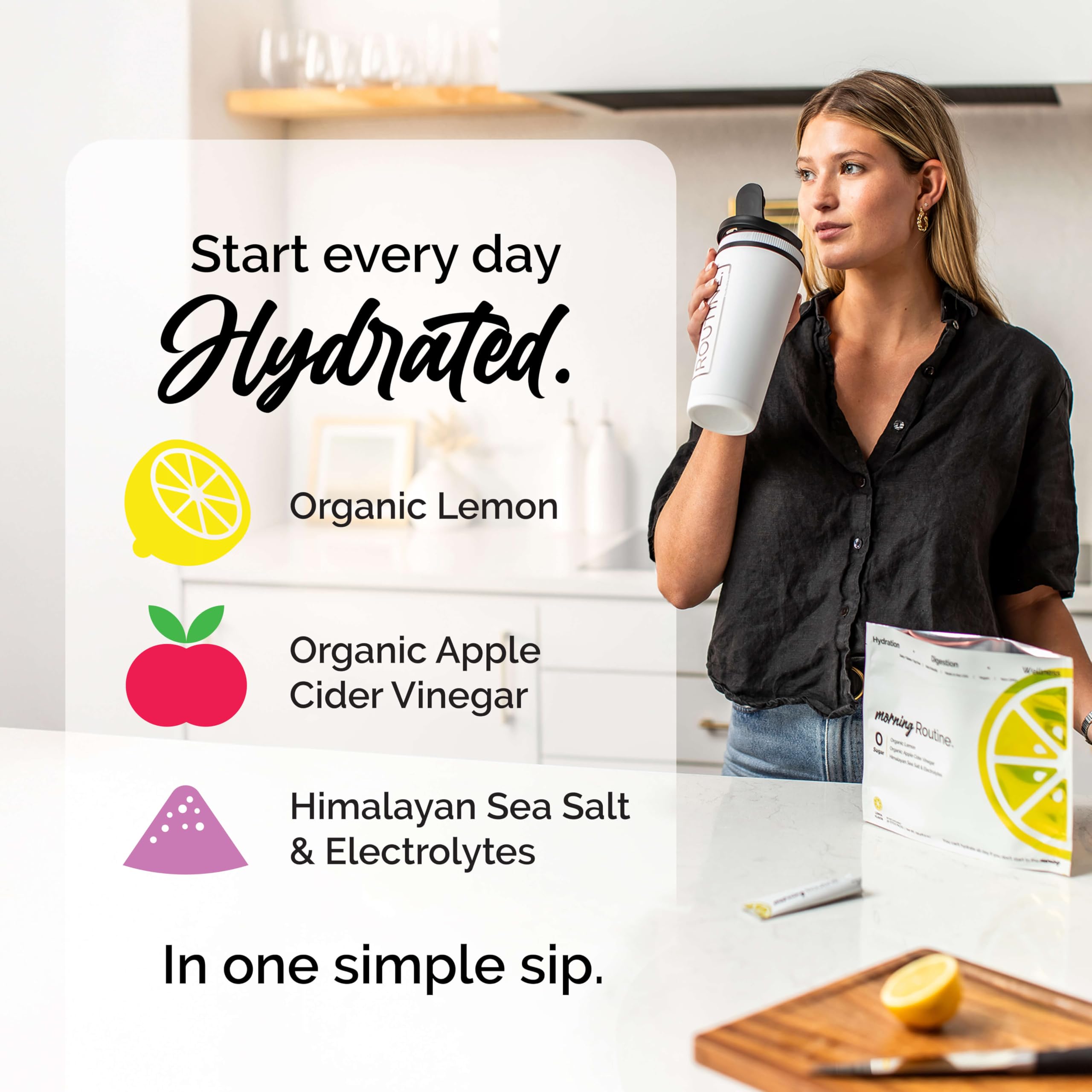Routine Morning Hydration travel-packets ready for on-the-go hydration anywhere