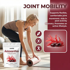 ROVINA Astaxanthin label design with natural ingredients and potency information