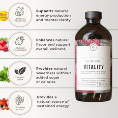 Close-up of Rowe Casa Vitality ingredients: guarana and rhodiola.