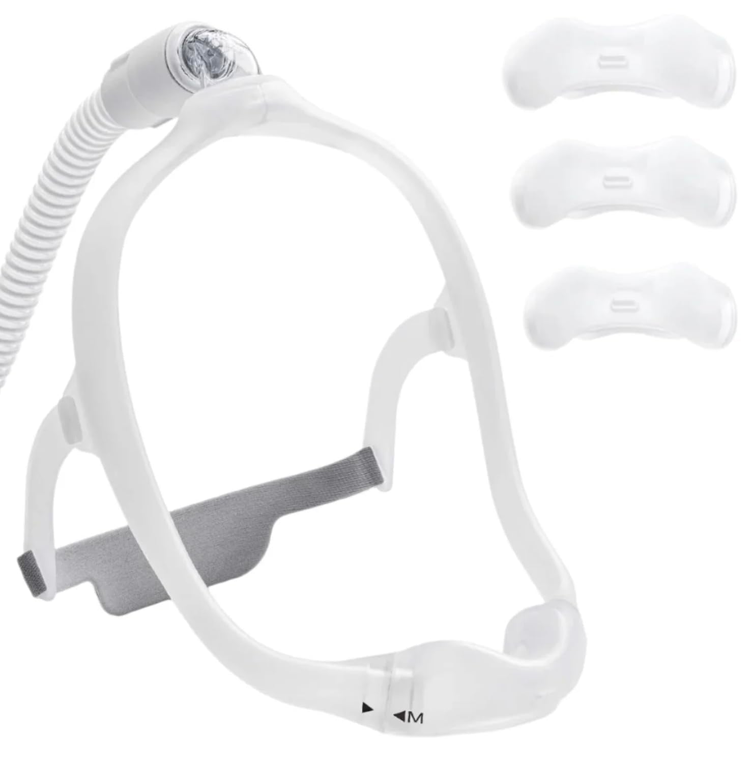 Roya Medical nasal complete set with adjustable head strap for a personalized, quiet fit.
