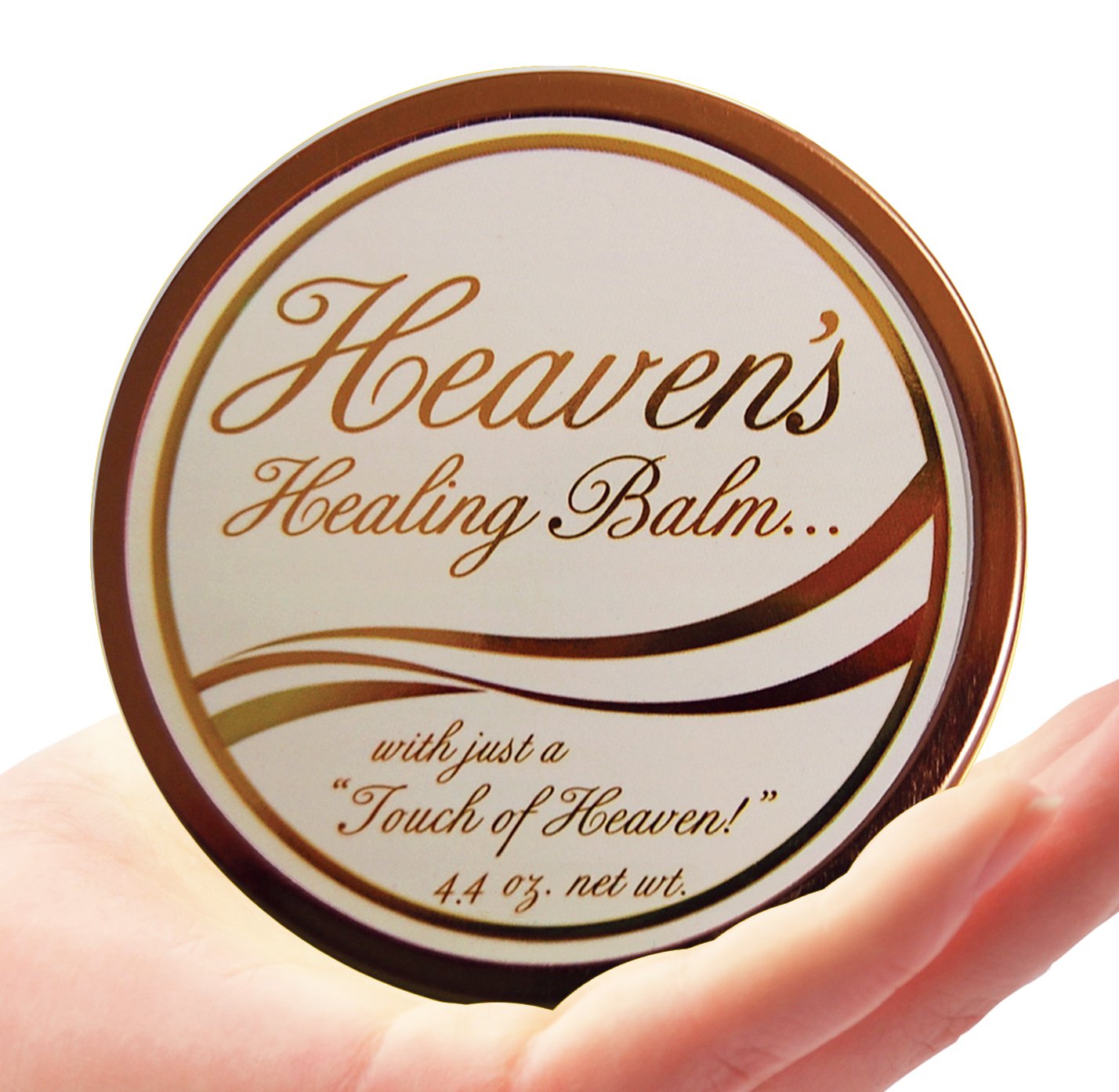 Royal Beauty Treatments Heaven's Healing Balm jar ready to soothe joints and sore muscles.