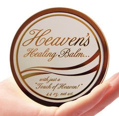 Royal Beauty Treatments Heaven's Healing Balm jar ready to soothe joints and sore muscles.