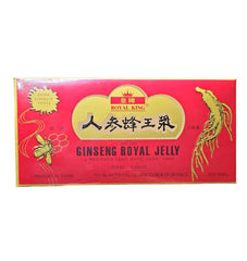 Royal King Deluxe Ginseng Royal Jelly Oral Liquid bottle highlighting design