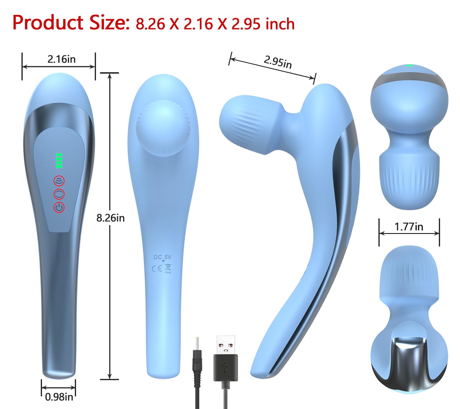 Roysmart cordless back massage design for convenient home use