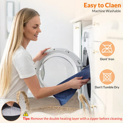 ROZEEYUU electric foot warmer shows 9 heat levels for customizable comfort.