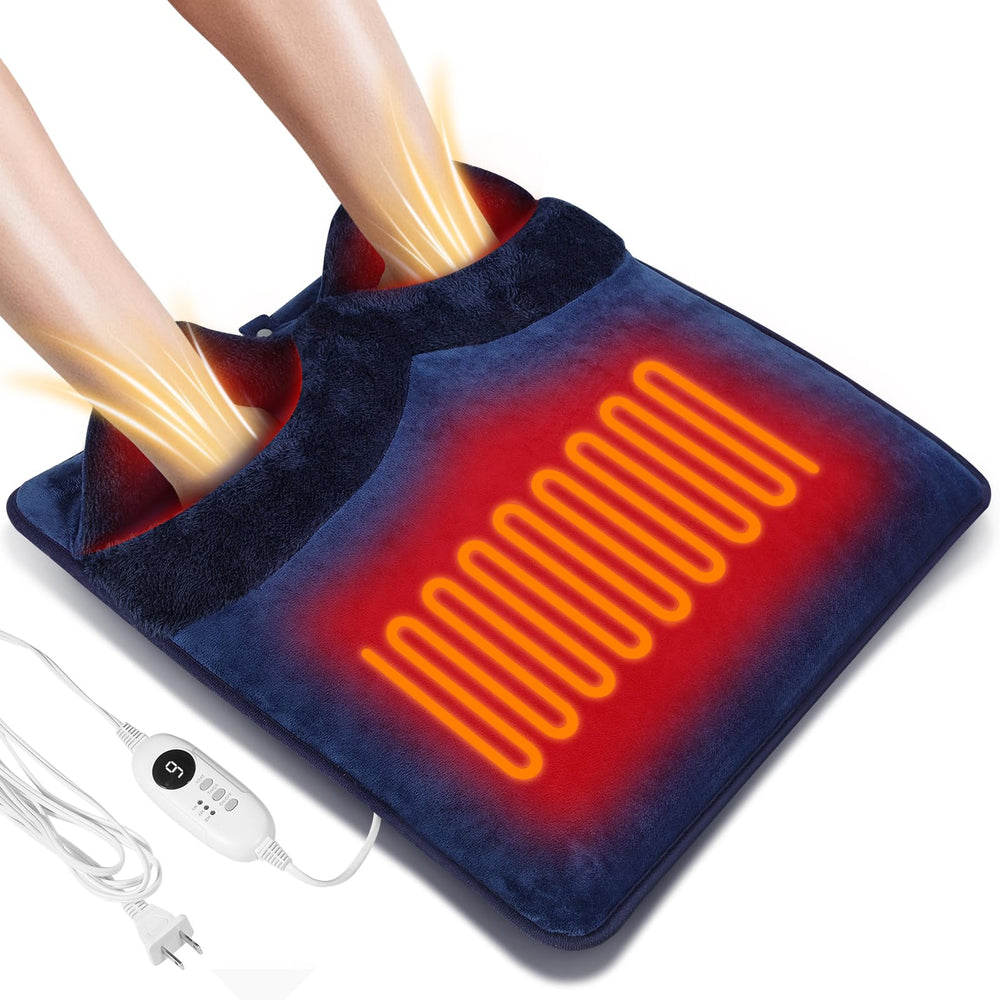 ROZEEYUU electric foot warmer with dual heating elements delivering fast, even heat.