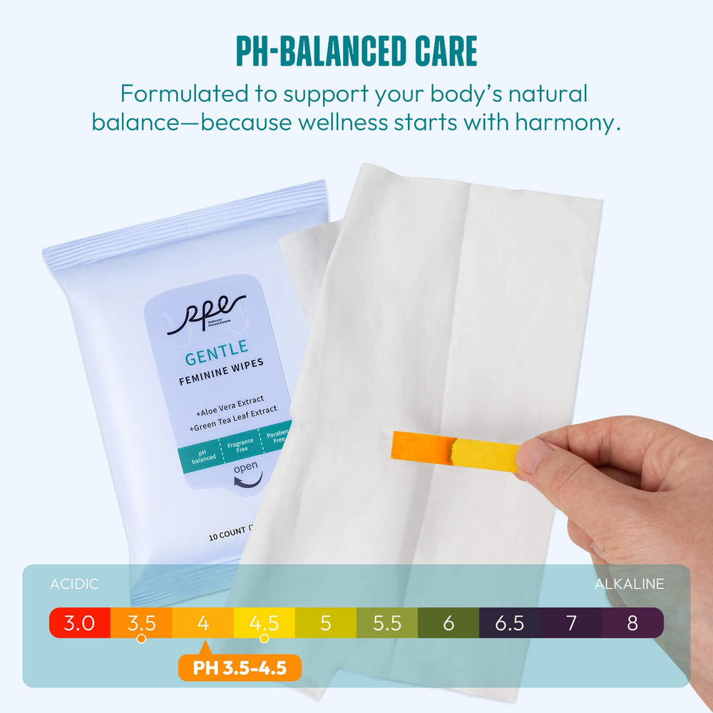 RPE Life pH-balanced Cleanse Wipes for comfortable, skin-friendly intimate care.